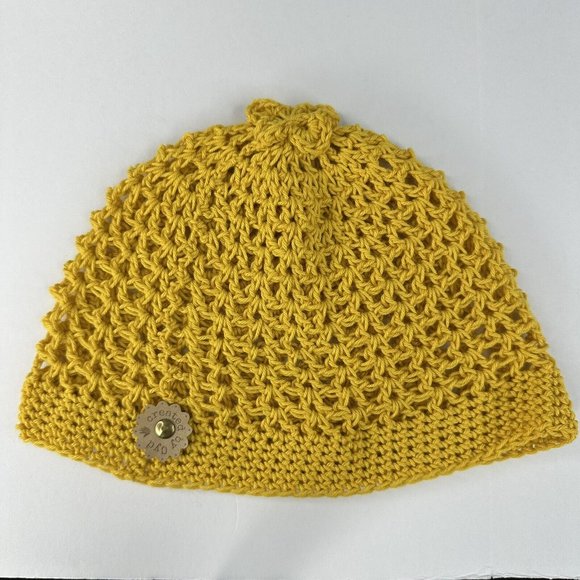 Handmade New Clem Hobbii Rainbow Turkish‎ Cotton Yellow Knit Beanie- Adult S/M - Picture 5 of 10
